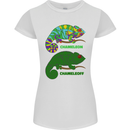 Chameleoff Chameleon Funny Off On Womens Petite Cut T-Shirt White