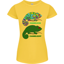 Chameleoff Chameleon Funny Off On Womens Petite Cut T-Shirt Yellow