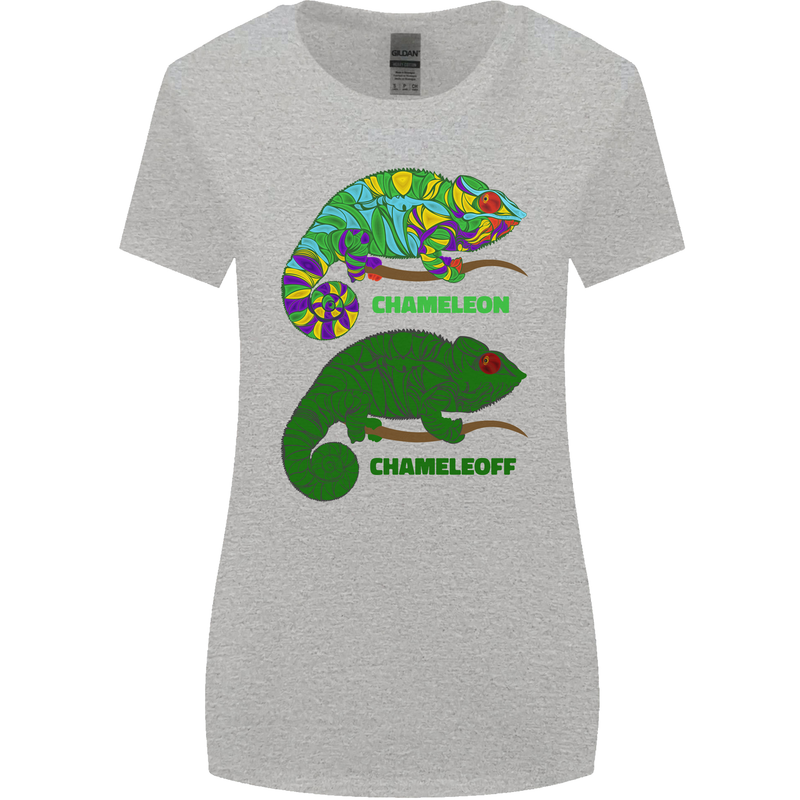 Chameleoff Chameleon Funny Off On Womens Wider Cut T-Shirt Sports Grey