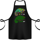 Chameleon Chameleoff Funny Off On Cotton Apron 100% Organic Black