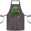 Chameleon Chameleoff Funny Off On Cotton Apron 100% Organic Dark Grey