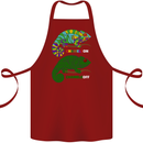 Chameleon Chameleoff Funny Off On Cotton Apron 100% Organic Maroon
