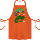 Chameleon Chameleoff Funny Off On Cotton Apron 100% Organic Orange