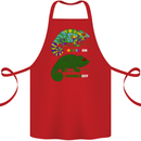 Chameleon Chameleoff Funny Off On Cotton Apron 100% Organic Red