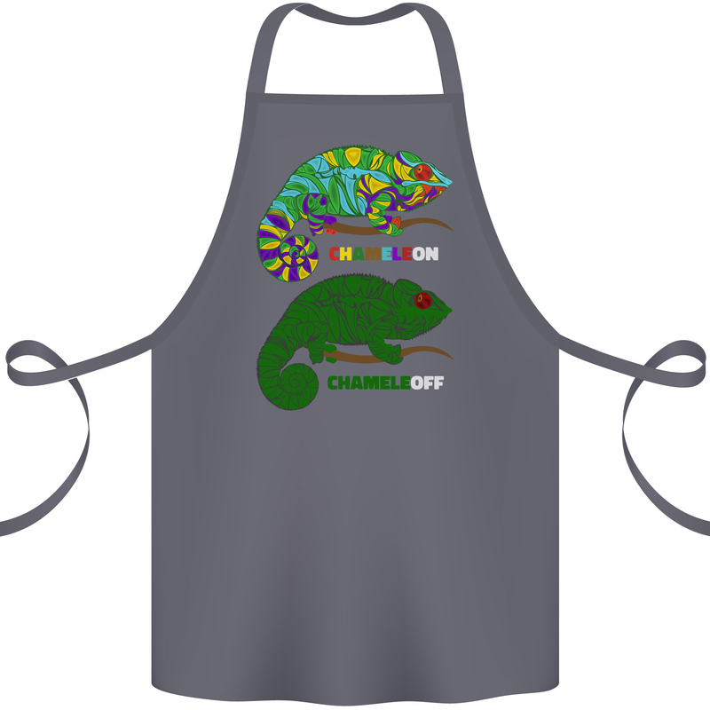 Chameleon Chameleoff Funny Off On Cotton Apron 100% Organic Steel