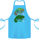 Chameleon Chameleoff Funny Off On Cotton Apron 100% Organic Turquoise