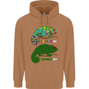 Chameleon Chameleoff Funny Off On Mens 80% Cotton Hoodie Caramel Latte