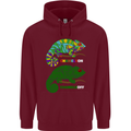 Chameleon Chameleoff Funny Off On Mens 80% Cotton Hoodie Maroon