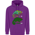 Chameleon Chameleoff Funny Off On Mens 80% Cotton Hoodie Purple