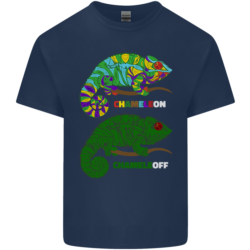 Chameleon Chameleoff Funny Off On Mens Cotton T-Shirt Tee Top Navy Blue