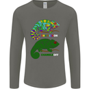 Chameleon Chameleoff Funny Off On Mens Long Sleeve T-Shirt Charcoal