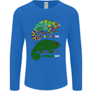 Chameleon Chameleoff Funny Off On Mens Long Sleeve T-Shirt Royal Blue