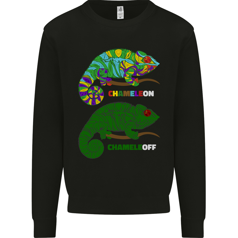 Chameleon Chameleoff Funny Off On Mens Sweatshirt Jumper Black