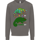 Chameleon Chameleoff Funny Off On Mens Sweatshirt Jumper Charcoal