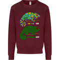 Chameleon Chameleoff Funny Off On Mens Sweatshirt Jumper Maroon