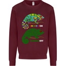 Chameleon Chameleoff Funny Off On Mens Sweatshirt Jumper Maroon