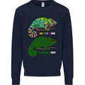 Chameleon Chameleoff Funny Off On Mens Sweatshirt Jumper Navy Blue