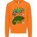 Chameleon Chameleoff Funny Off On Mens Sweatshirt Jumper Orange