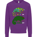 Chameleon Chameleoff Funny Off On Mens Sweatshirt Jumper Purple