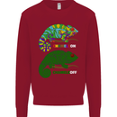 Chameleon Chameleoff Funny Off On Mens Sweatshirt Jumper Red