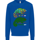 Chameleon Chameleoff Funny Off On Mens Sweatshirt Jumper Royal Blue