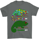 Chameleon Chameleoff Funny Off On Mens T-Shirt 100% Cotton Charcoal