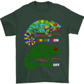 Chameleon Chameleoff Funny Off On Mens T-Shirt 100% Cotton Forest Green