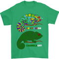Chameleon Chameleoff Funny Off On Mens T-Shirt 100% Cotton Irish Green