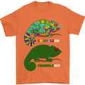 Chameleon Chameleoff Funny Off On Mens T-Shirt 100% Cotton Orange
