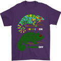 Chameleon Chameleoff Funny Off On Mens T-Shirt 100% Cotton Purple