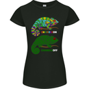 Chameleon Chameleoff Funny Off On Womens Petite Cut T-Shirt Black