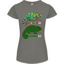 Chameleon Chameleoff Funny Off On Womens Petite Cut T-Shirt Charcoal