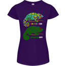 Chameleon Chameleoff Funny Off On Womens Petite Cut T-Shirt Purple