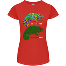 Chameleon Chameleoff Funny Off On Womens Petite Cut T-Shirt Red