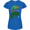 Chameleon Chameleoff Funny Off On Womens Petite Cut T-Shirt Royal Blue