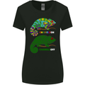 Chameleon Chameleoff Funny Off On Womens Wider Cut T-Shirt Black