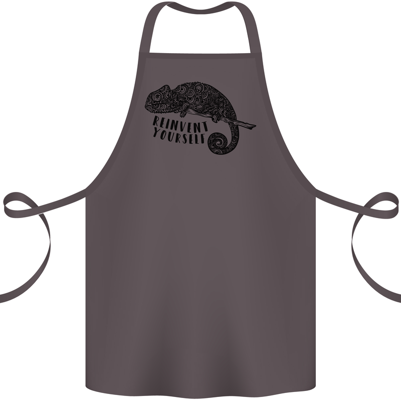 Chameleon Reinvent Yourself Cotton Apron 100% Organic Dark Grey