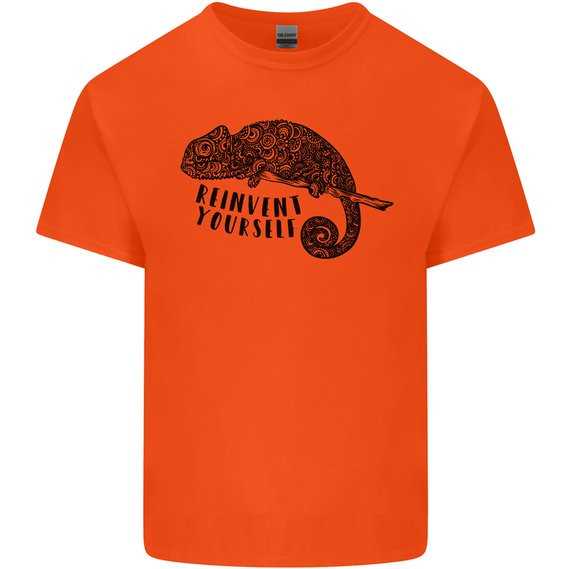 Chameleon Reinvent Yourself Kids T-Shirt Childrens Orange