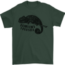Chameleon Reinvent Yourself Mens T-Shirt Cotton Gildan Forest Green