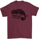 Chameleon Reinvent Yourself Mens T-Shirt Cotton Gildan Maroon