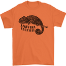 Chameleon Reinvent Yourself Mens T-Shirt Cotton Gildan Orange