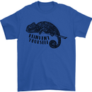 Chameleon Reinvent Yourself Mens T-Shirt Cotton Gildan Royal Blue