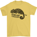 Chameleon Reinvent Yourself Mens T-Shirt Cotton Gildan Yellow