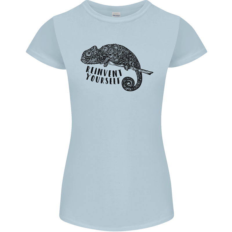 Chameleon Reinvent Yourself Womens Petite Cut T-Shirt Light Blue