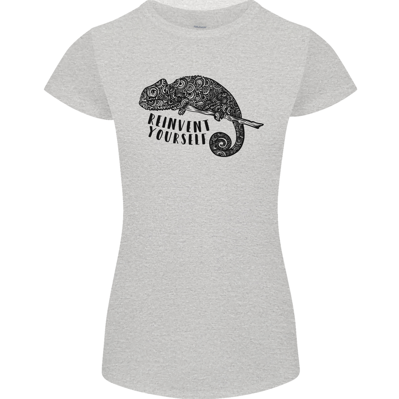 Chameleon Reinvent Yourself Womens Petite Cut T-Shirt Sports Grey