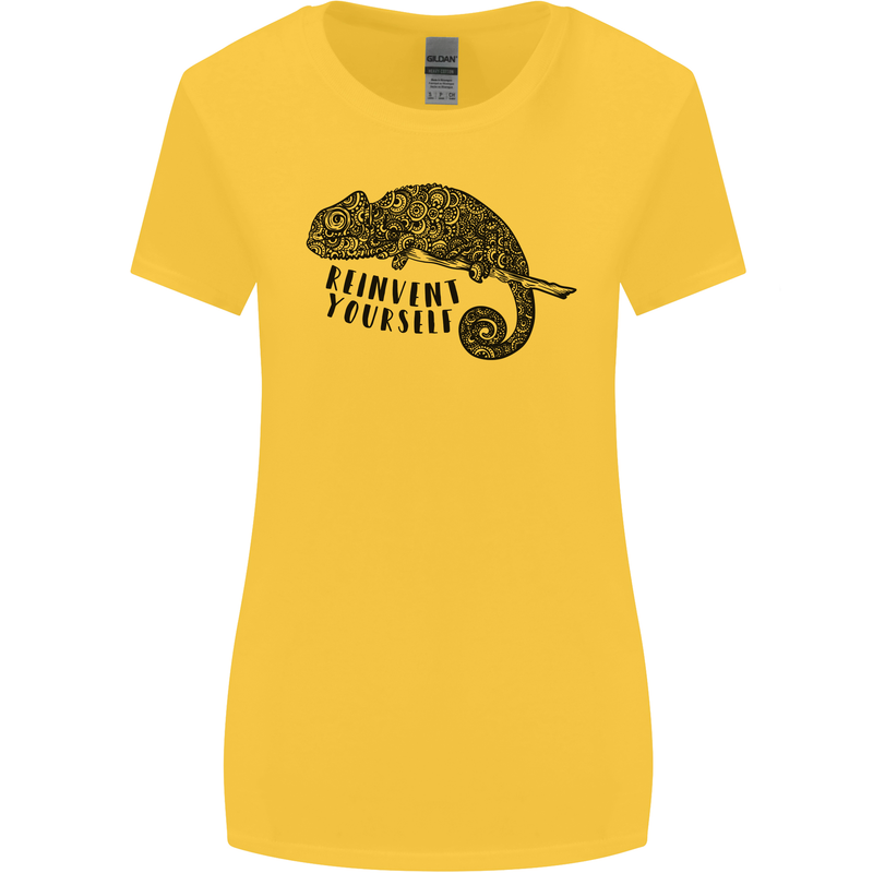 Chameleon Reinvent Yourself Womens Wider Cut T-Shirt Yellow