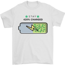 Charged Funny Bong Weed Cannabis Drugs Mens T-Shirt Cotton Gildan White