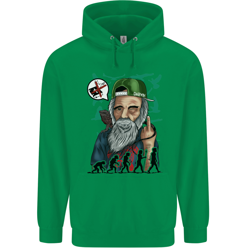 Charles Darwin Evolution Atheist Atheism Childrens Kids Hoodie Irish Green