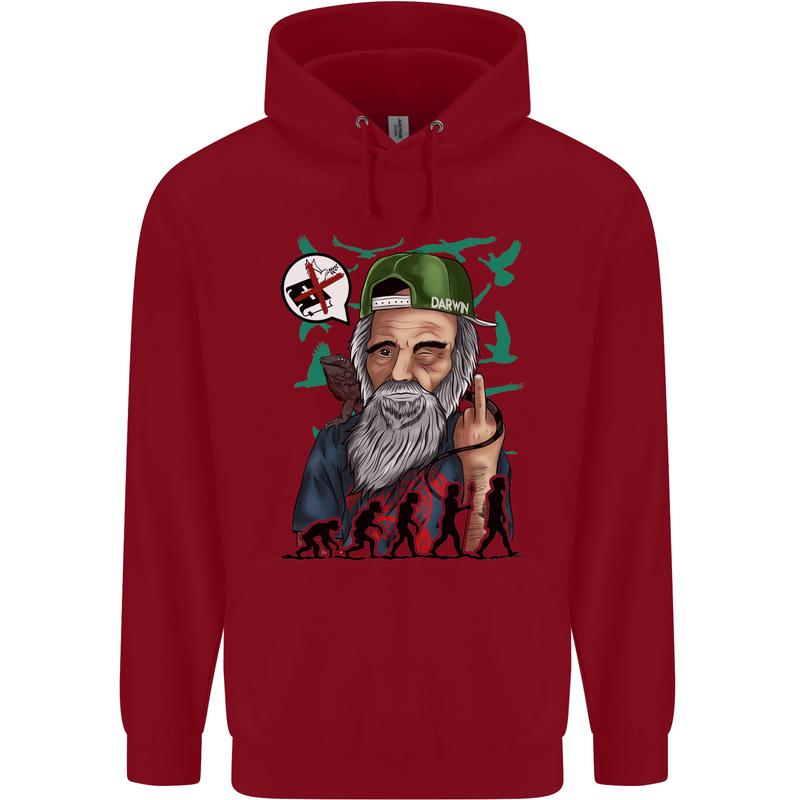 Charles Darwin Evolution Atheist Atheism Childrens Kids Hoodie Red