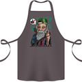 Charles Darwin Evolution Atheist Atheism Cotton Apron 100% Organic Dark Grey